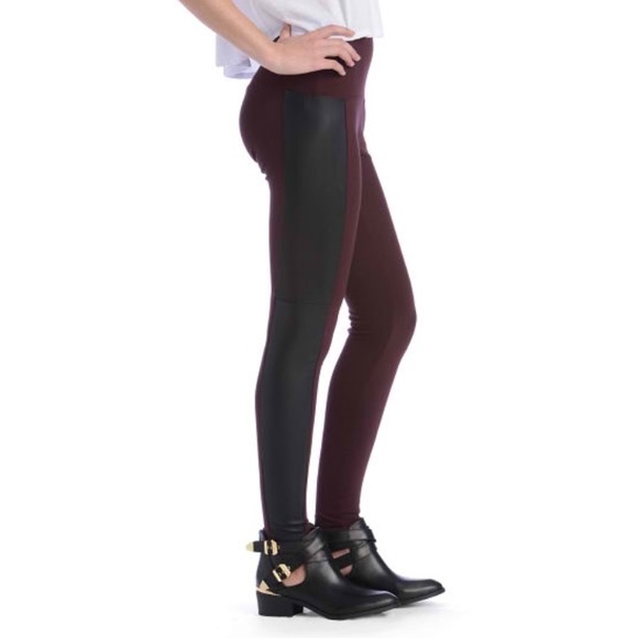 Lysse Purple Faux Leather High Waisted Leggings - Picture 5 of 8